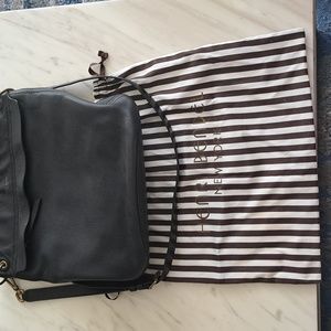 Henry Bendel black leather bag